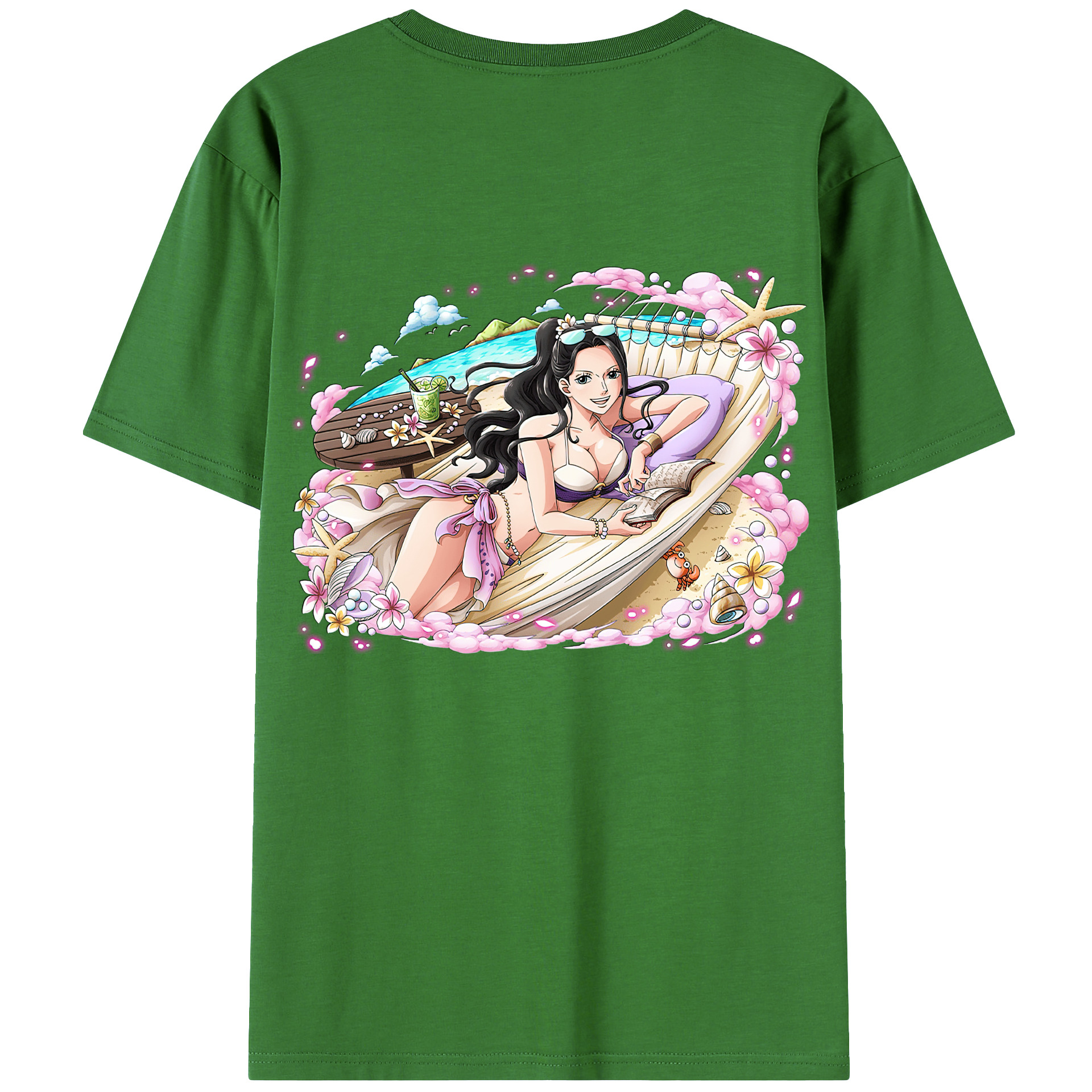 ワンピース ニコ・ロビン ONE PIECE Nico Robin レディース半袖Tシャツ(バックプリント)